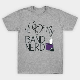 I love my band nerd purple T-Shirt